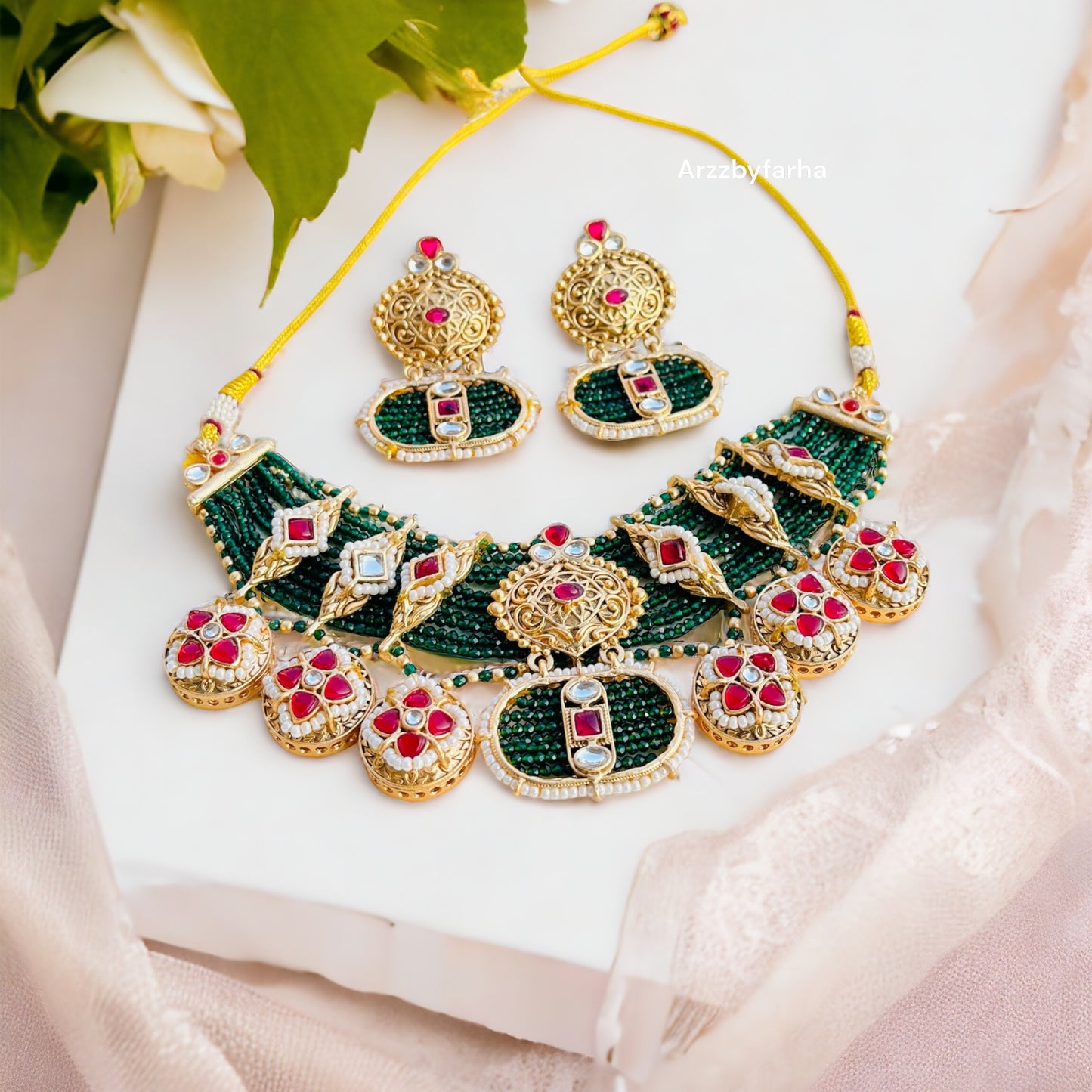 Emerald Green Necklace Set
