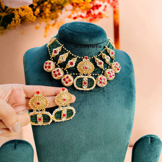 Emerald Green Necklace Set