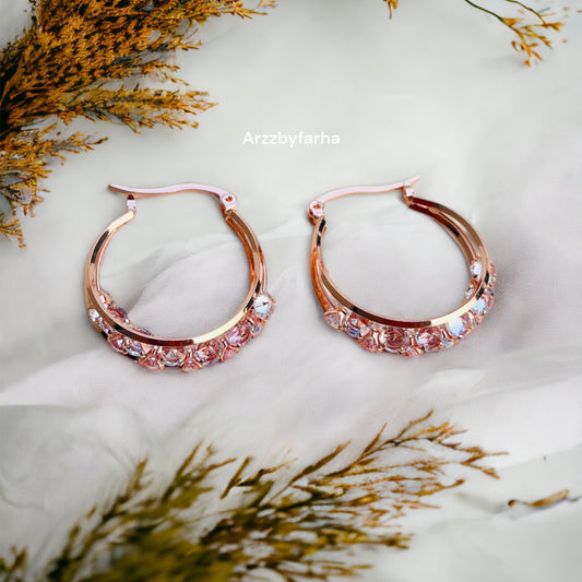 Rose Gold Hoop Earrings