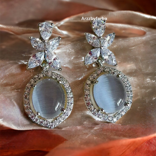 Premium Quality Grey Drop Earrings