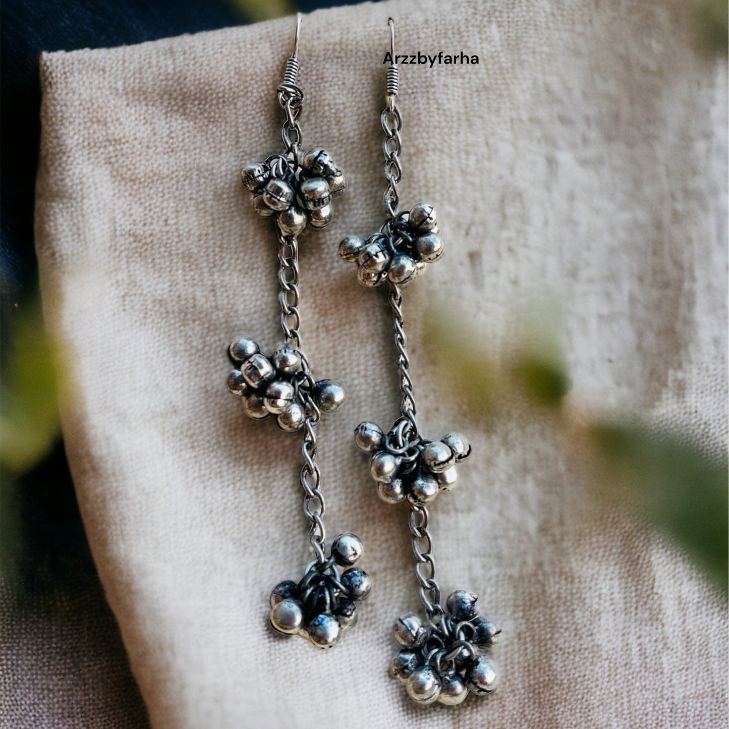 Hanging Ghungroo Hooks Earring