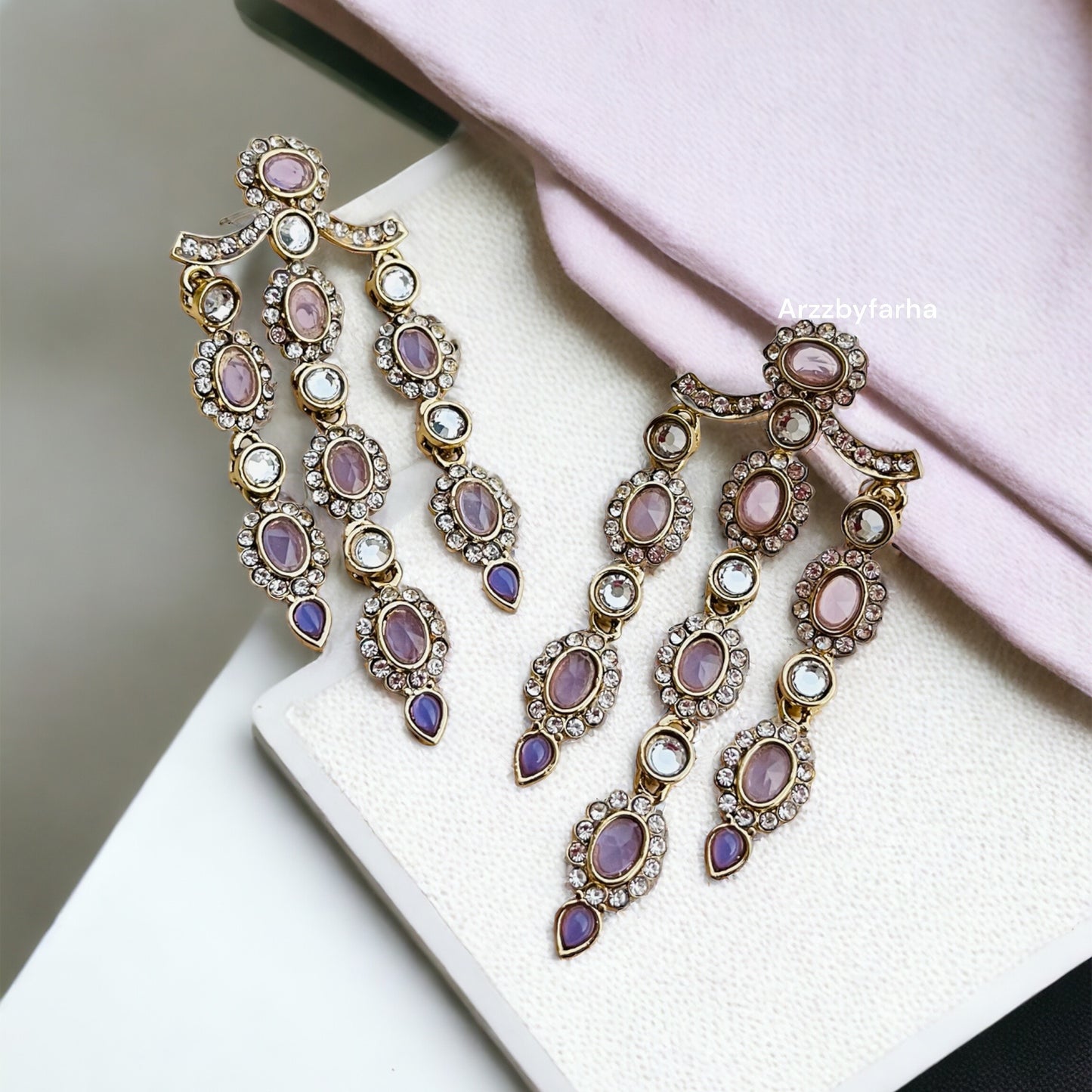 Hanging Dangler Lavender Earrings
