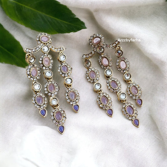 Hanging Dangler Lavender Earrings