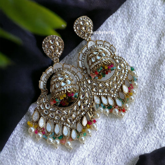 Multicolor Celebrity Style Chandbali Earrings