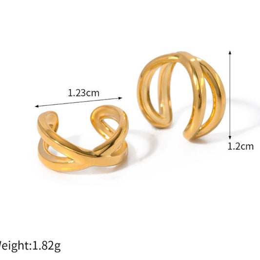 18k Gold Single Ear Cuff
