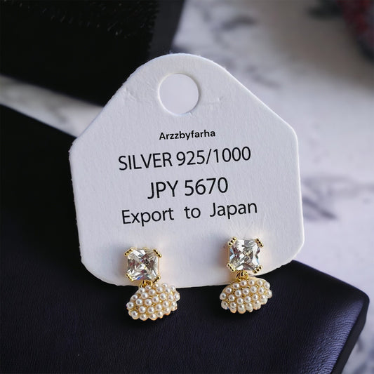 Pearl AD Drop Small Earrings