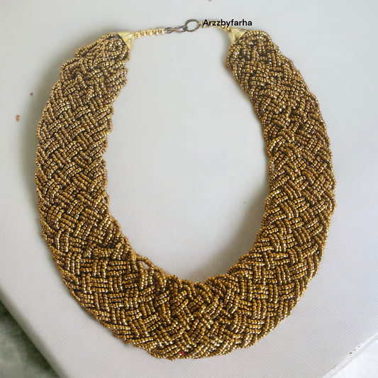 Multi Beaded Strings Necklace