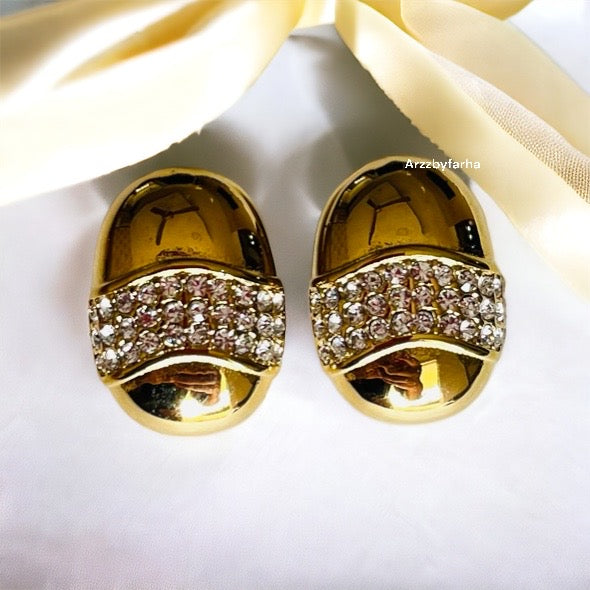 AD Studded Gold Studs Earring