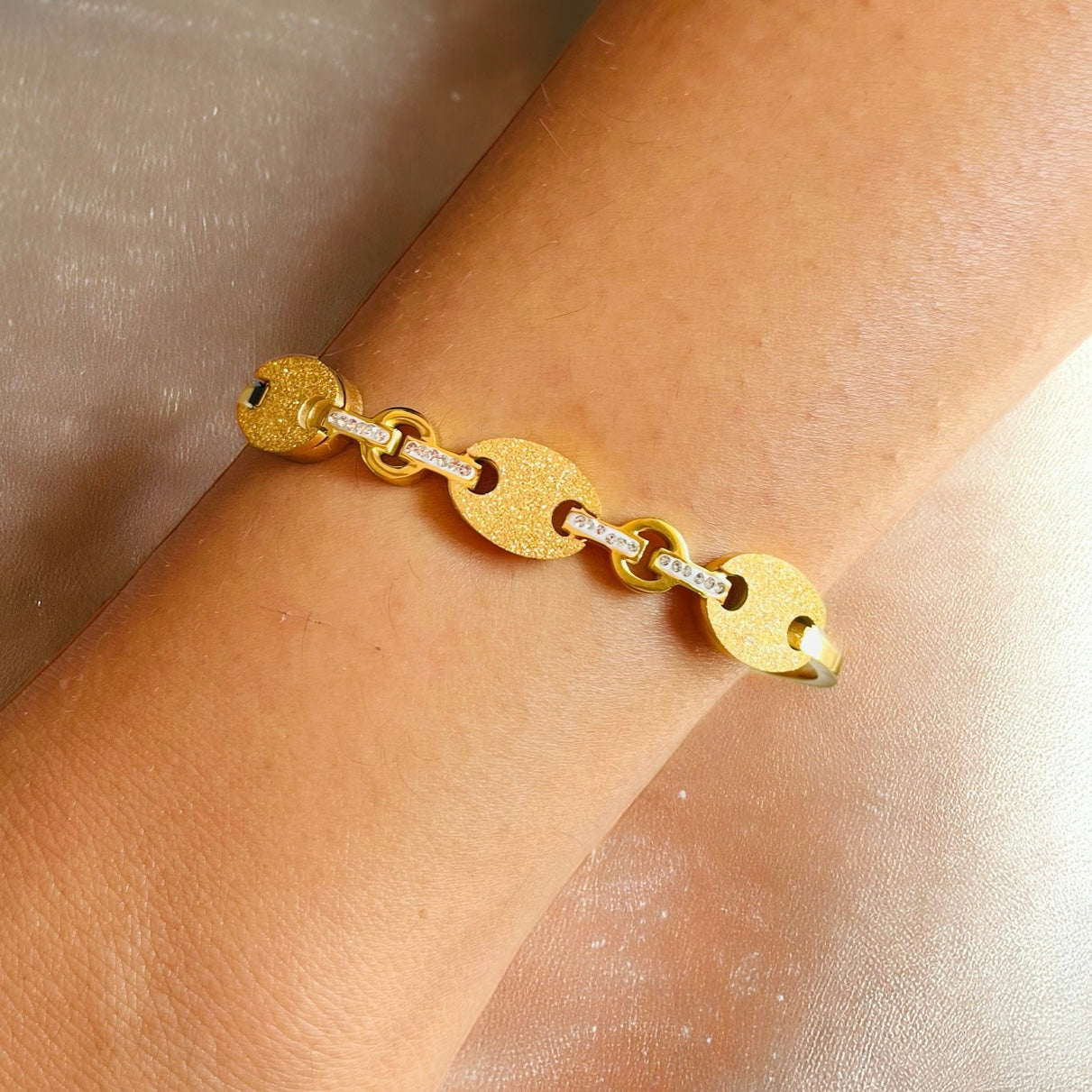 Shimmery Gold Cuff Bracelet