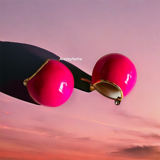 Bubblegum Pink Hoop Earring