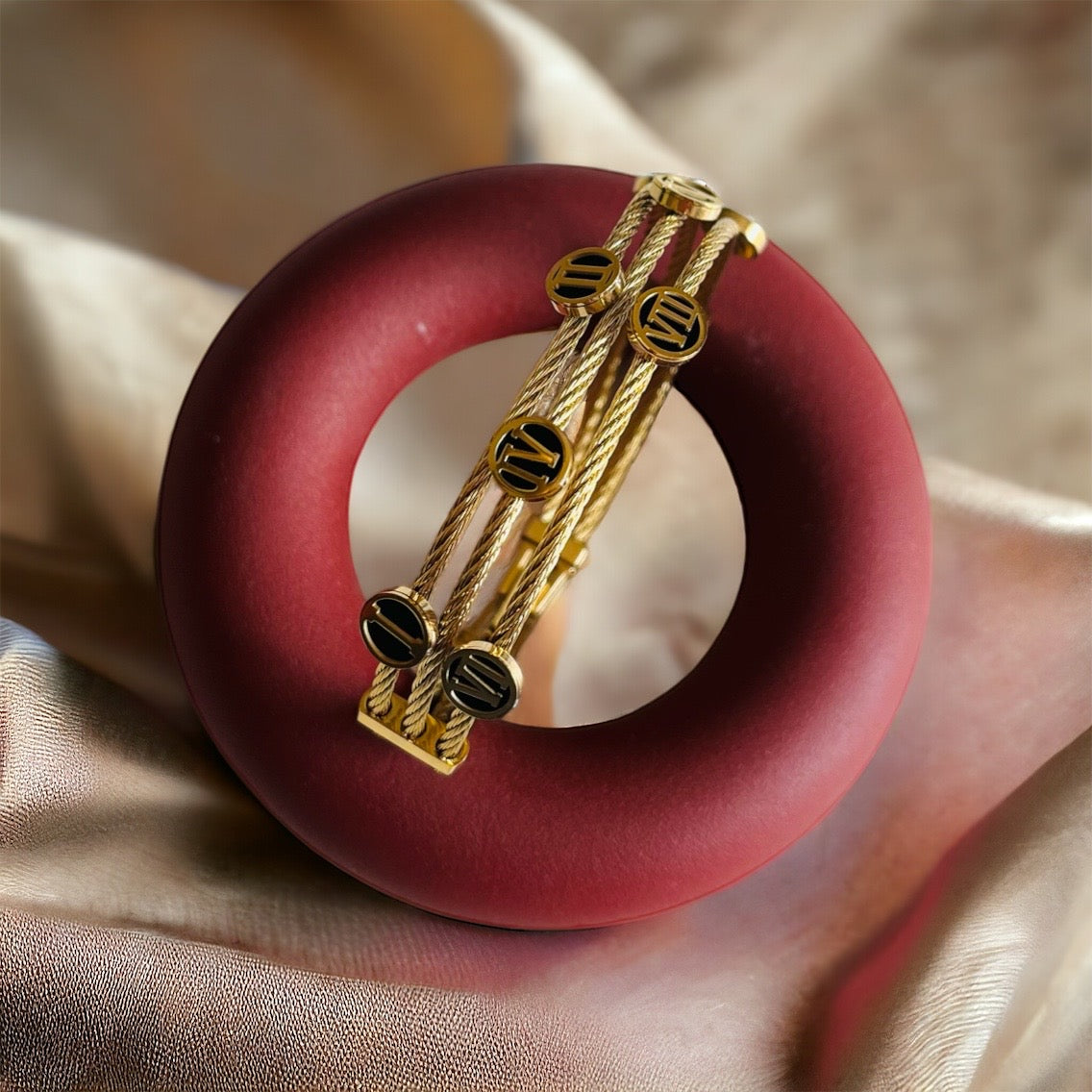 Black Roman Cuff Bracelet