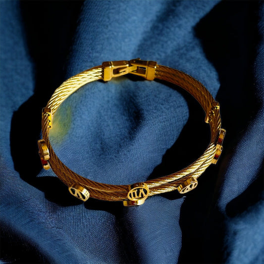 Black Roman Cuff Bracelet