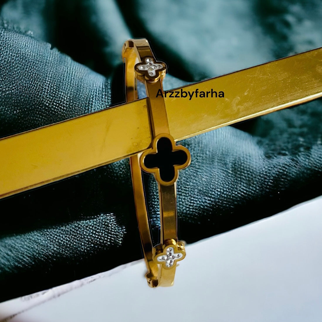 Black Clover Cuff Bracelet