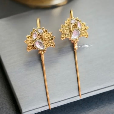 Bird White & Gold Ear Cuff