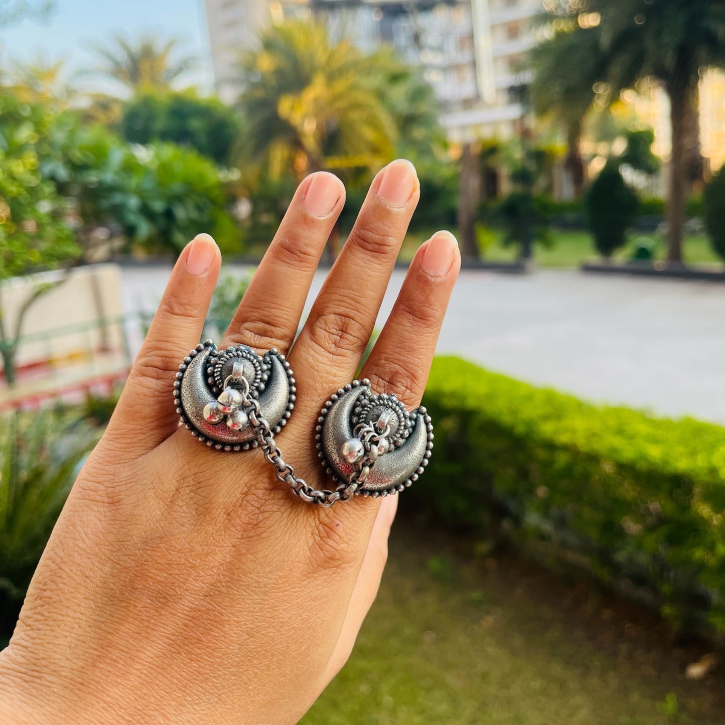 Half Moon Big Size Finger Ring