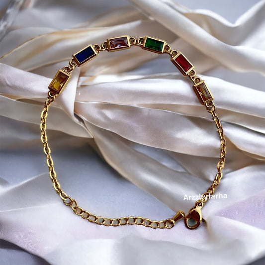 Multicolo Stone Charm Bracelet