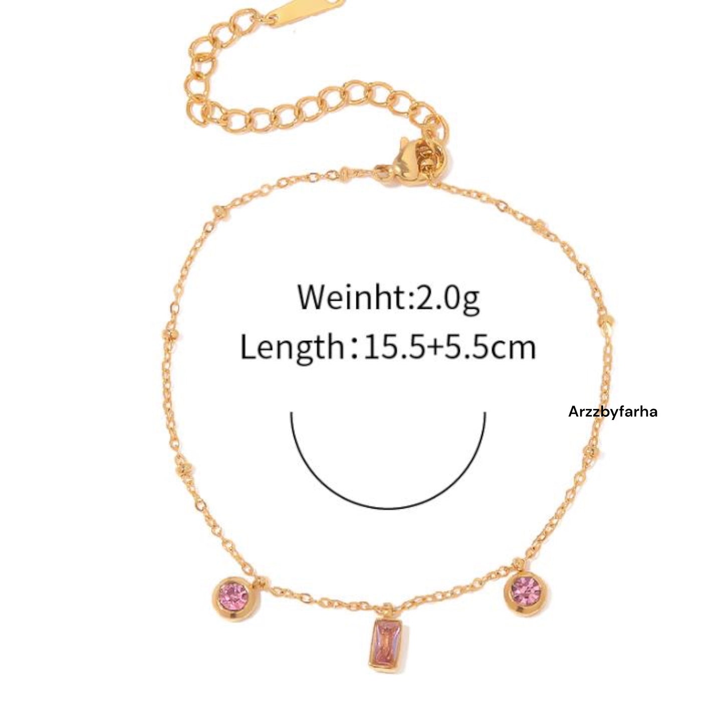 Pink Charm Bracelet