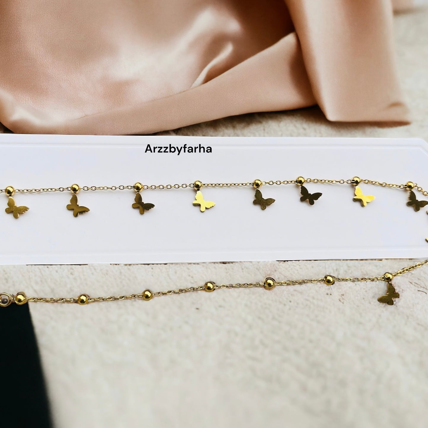 Gold Butterfly Charm Necklace