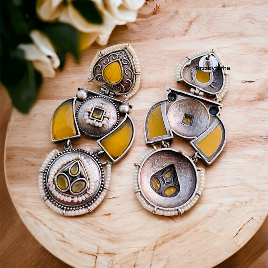 Yellow Dangler Earrings