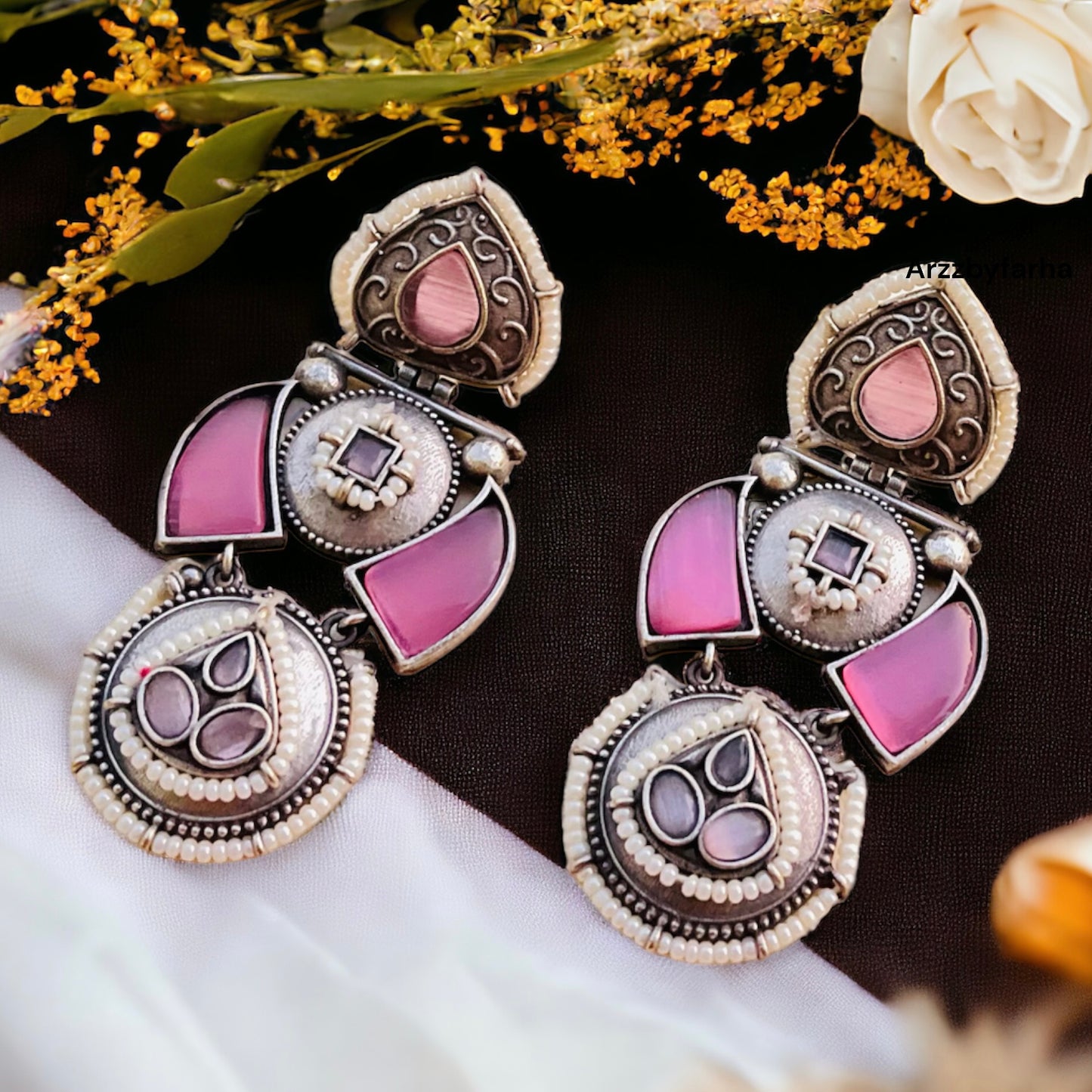 Pink Dangler Earrings