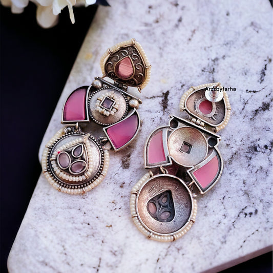 Pink Dangler Earrings