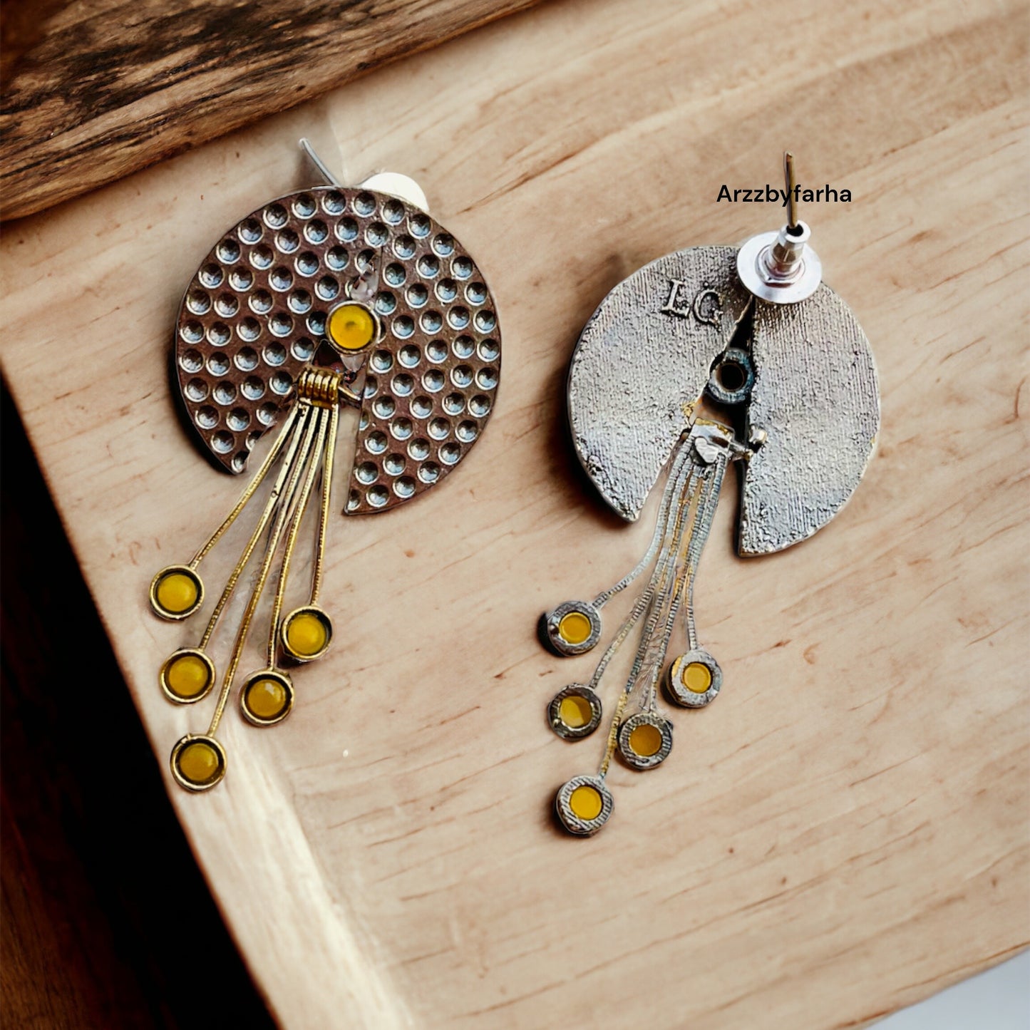Hanging Stone Studs Earring