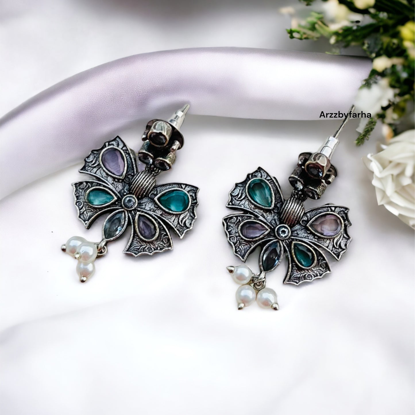 Pink & Blue Butterfly Earring