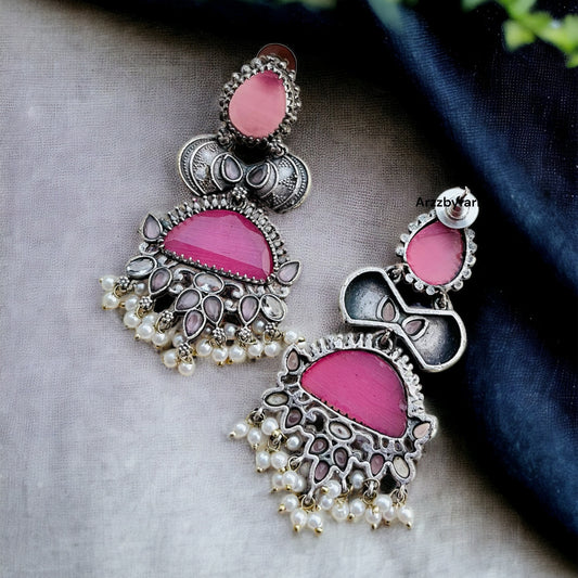Pink Dangler Earrings