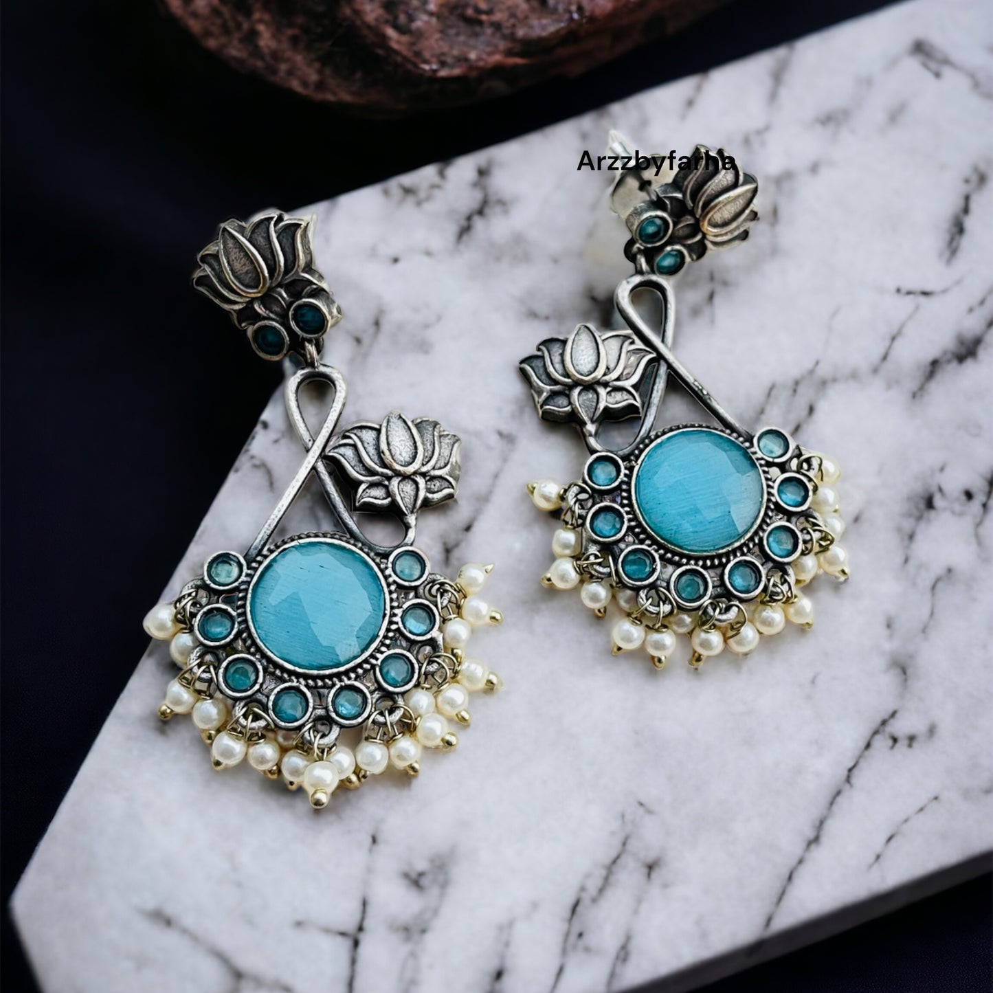 Lotus Drop Earrings