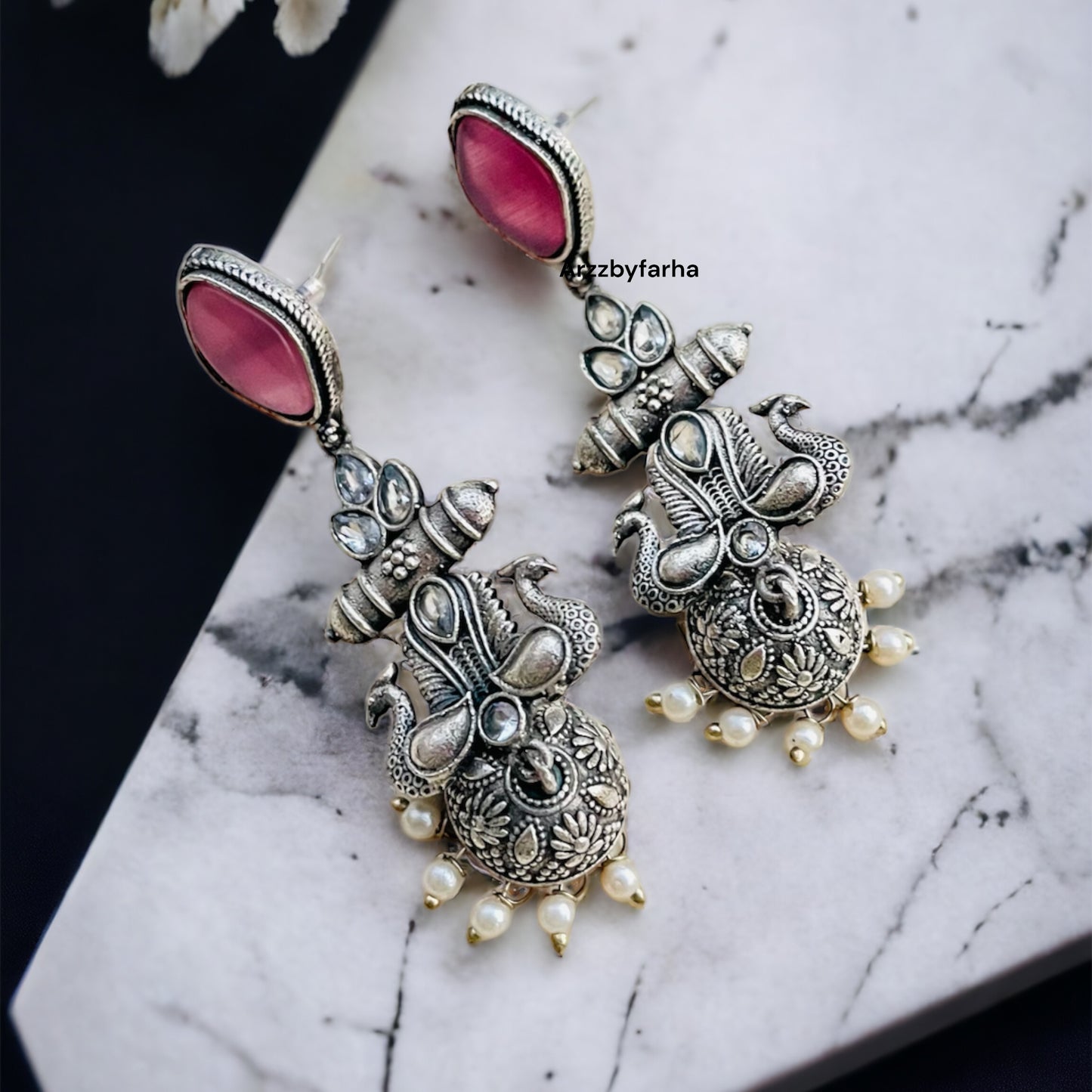 Peacock Drop Jhumki Earring