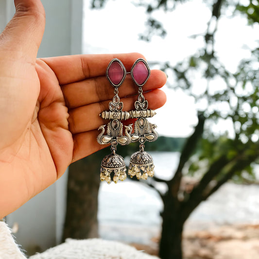 Peacock Drop Jhumki Earring