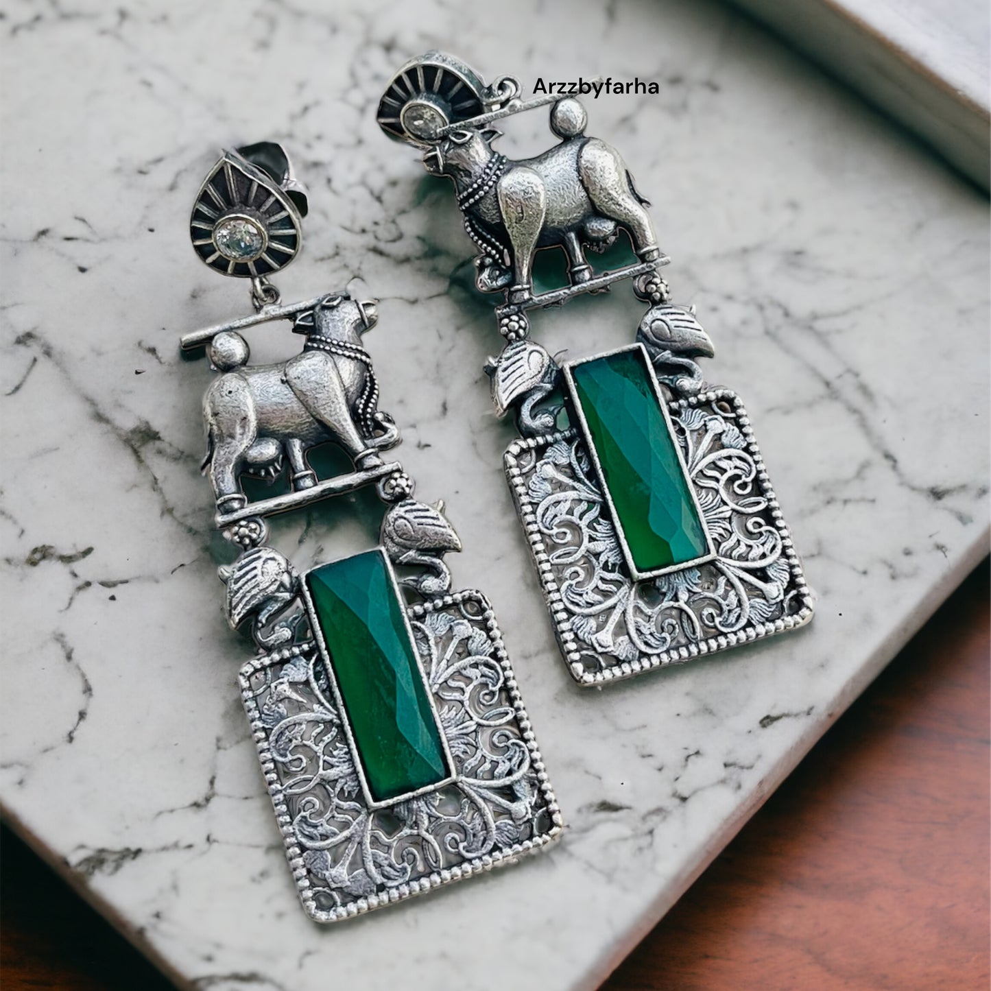 Green Nandi Drop Earring