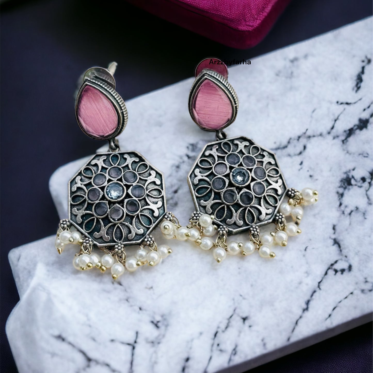 Pink Drop Earring