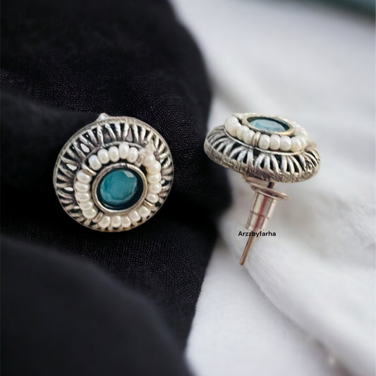 Blue Stone Studs Earring