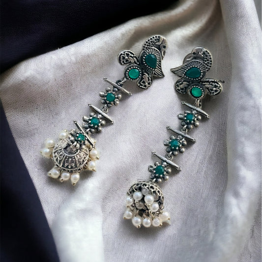 Peacock Drop Jhumki Earring