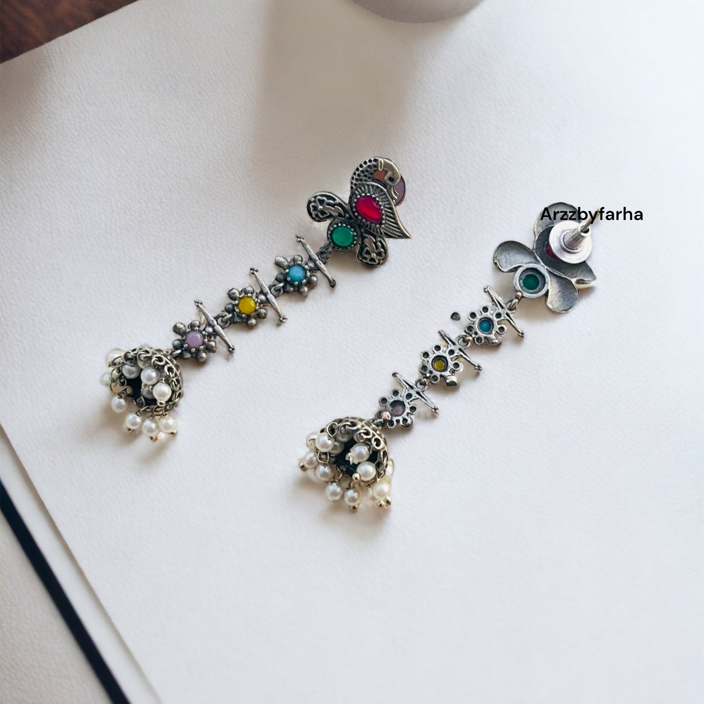 Peacock Drop Jhumki Earring