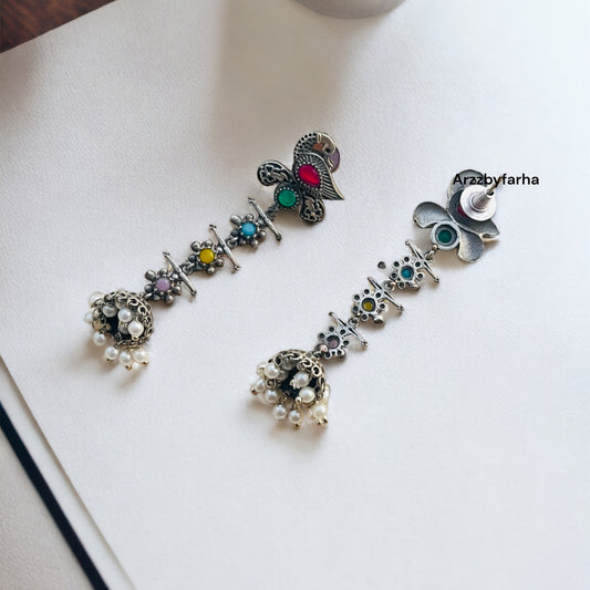 Peacock Drop Jhumki Earring