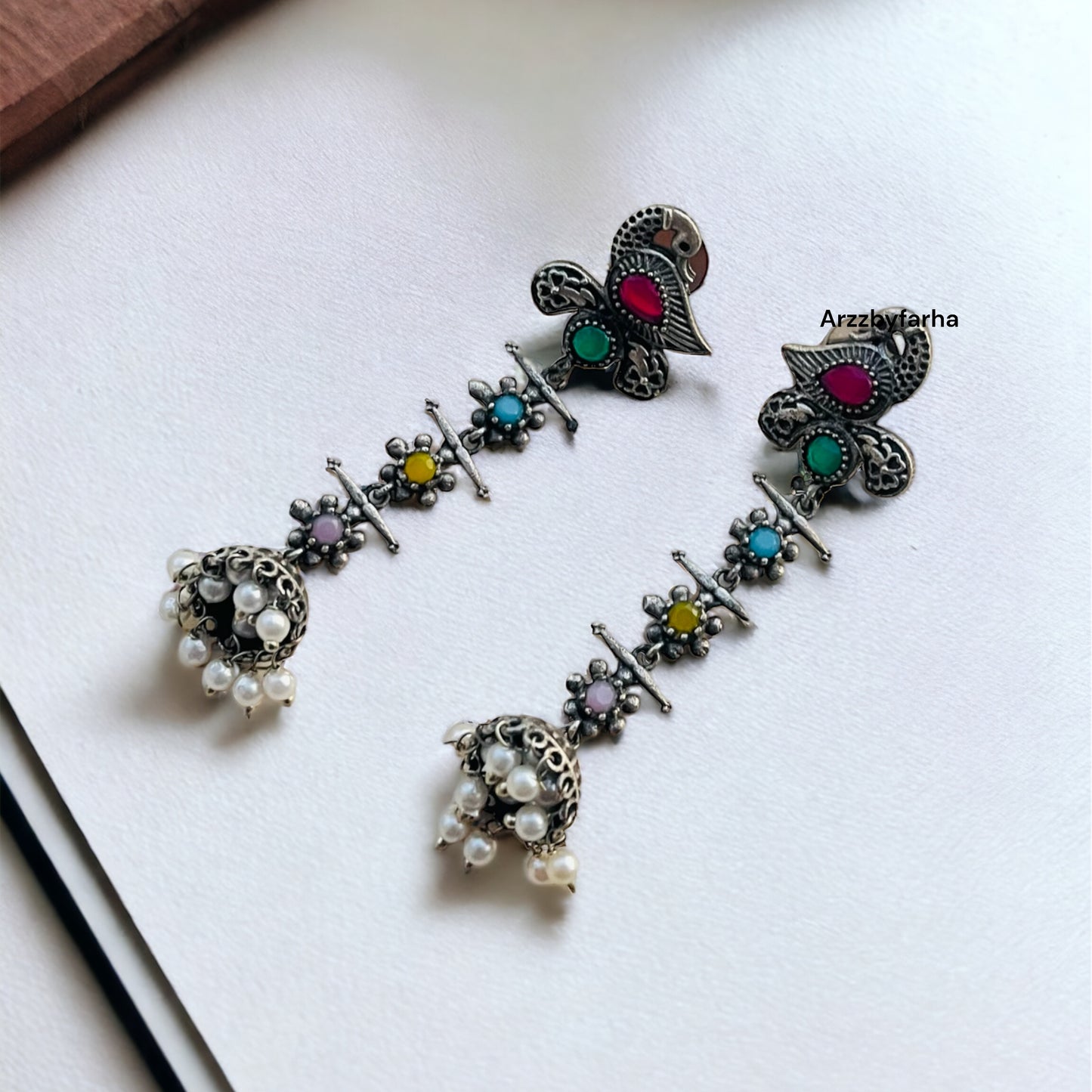 Peacock Drop Jhumki Earring