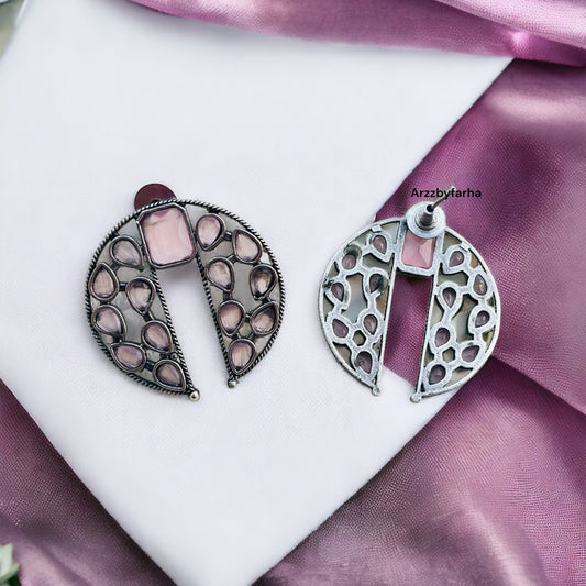 Pink Stone Studs Earring