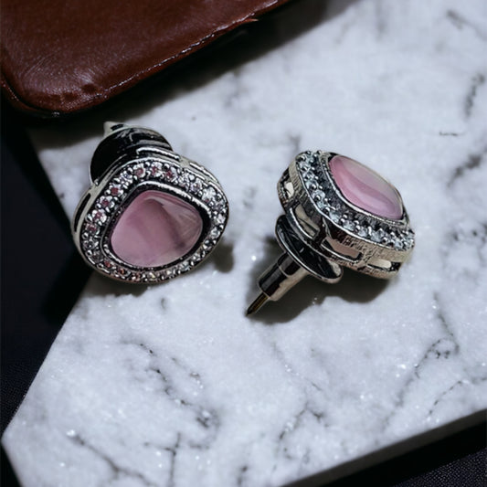Antique Polish Pink Studs Earring