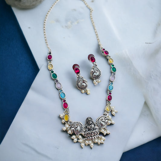 Multicolor Temple Necklace Set
