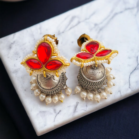 Sea Green Small Jhumki Earrings