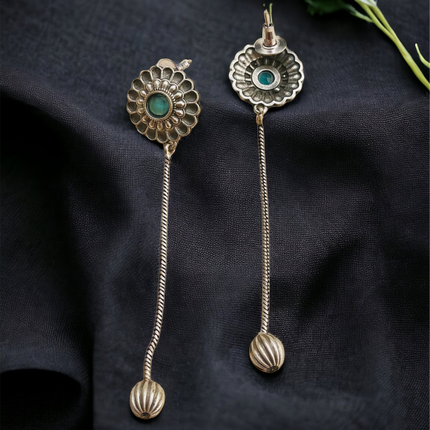 Blue Stone Drop Earring