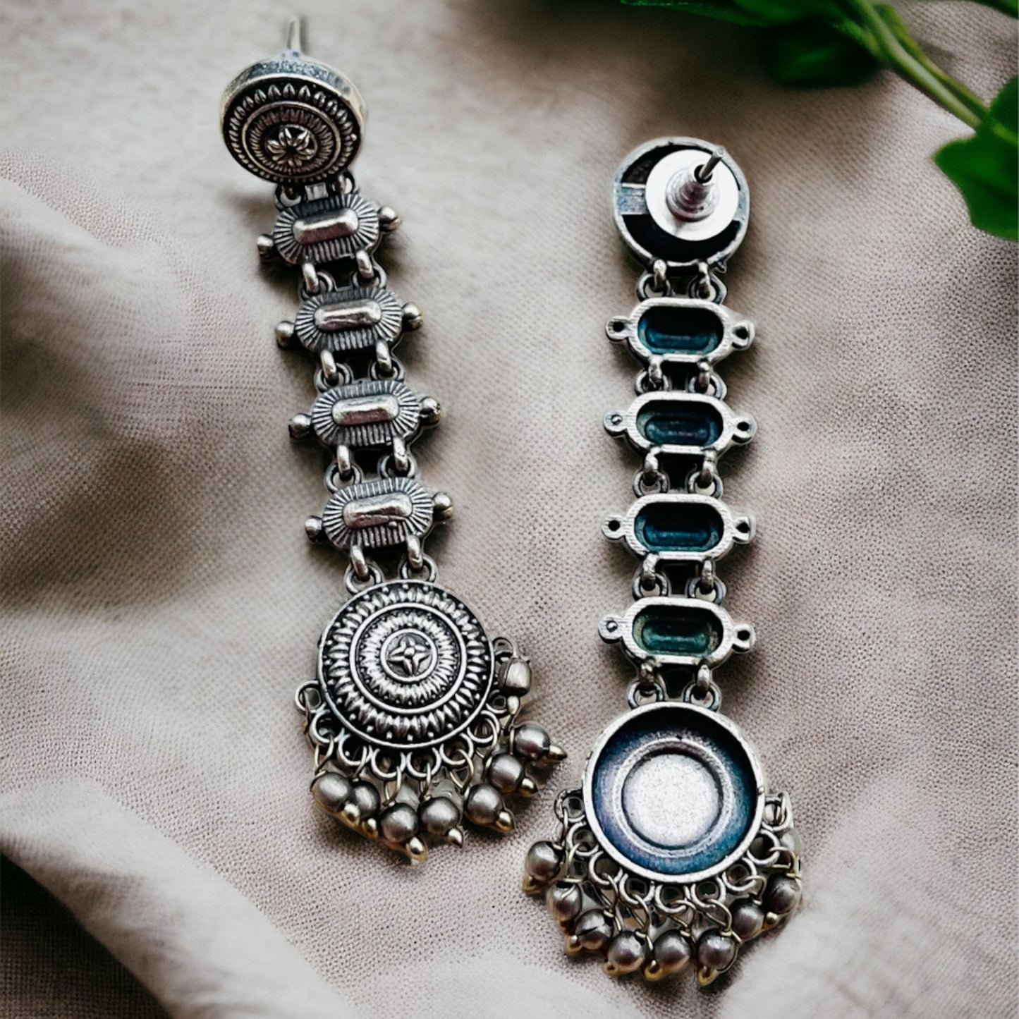 Silver Ghungroo Drop Earring