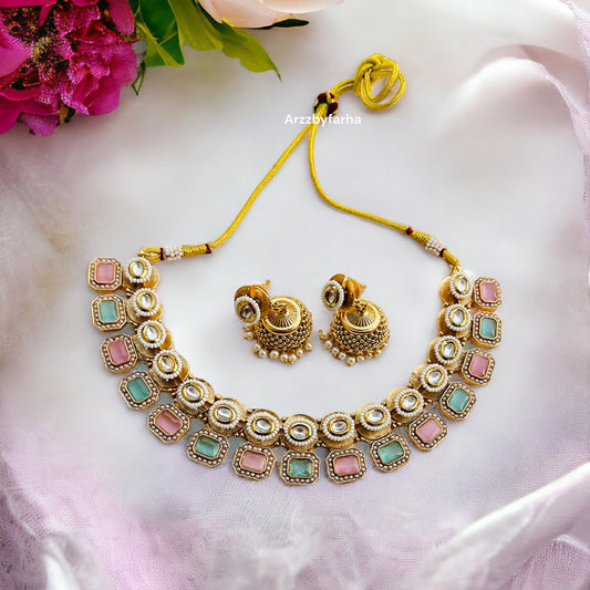 Pink & Mint Necklace Set