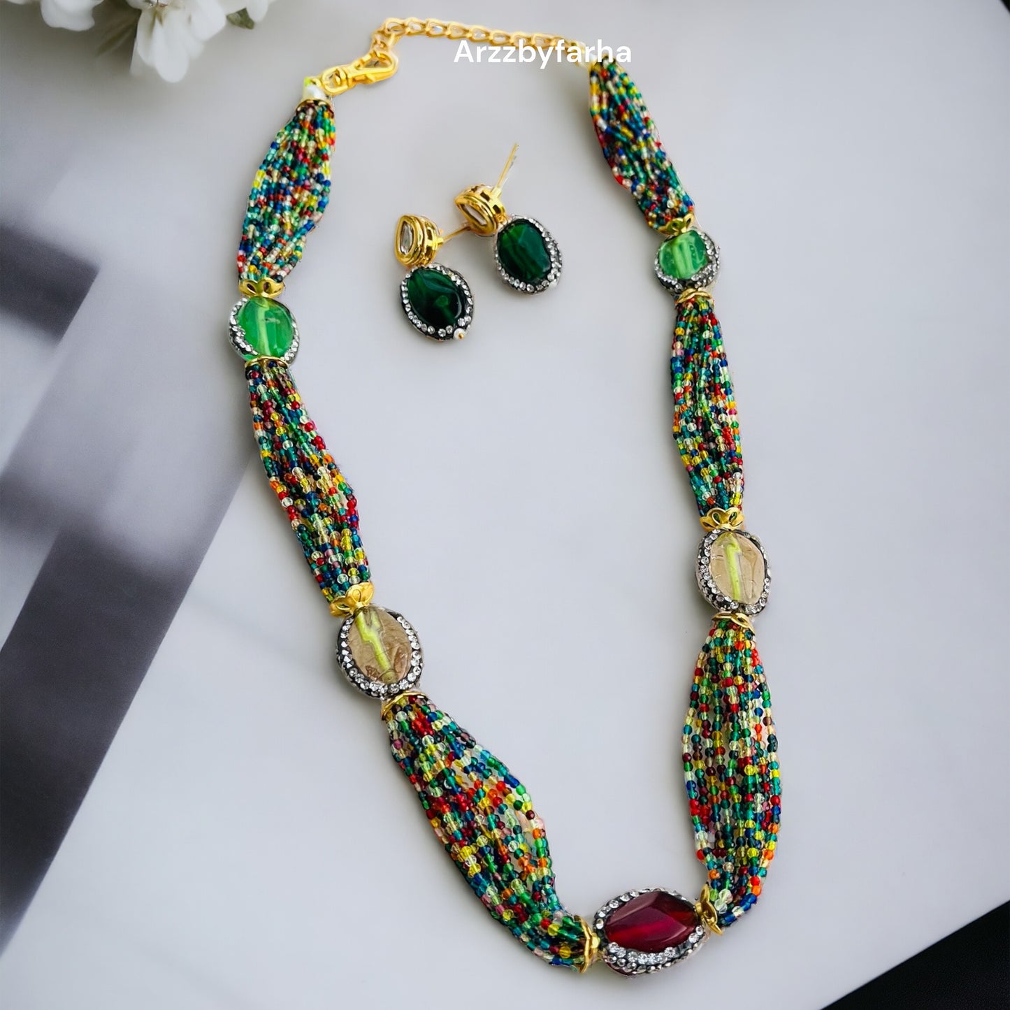 Multicolor Beads Necklace Set