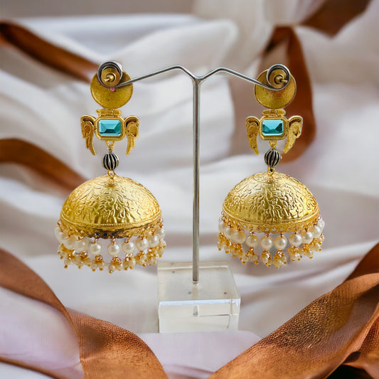 Gold Brass Jhumki Earring
