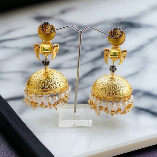 Gold Brass Jhumki Earring