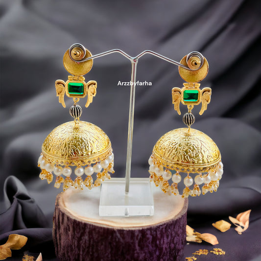 Gold Brass Jhumki Earring