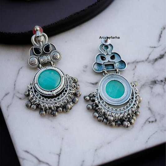Mint Chandbali Earrings